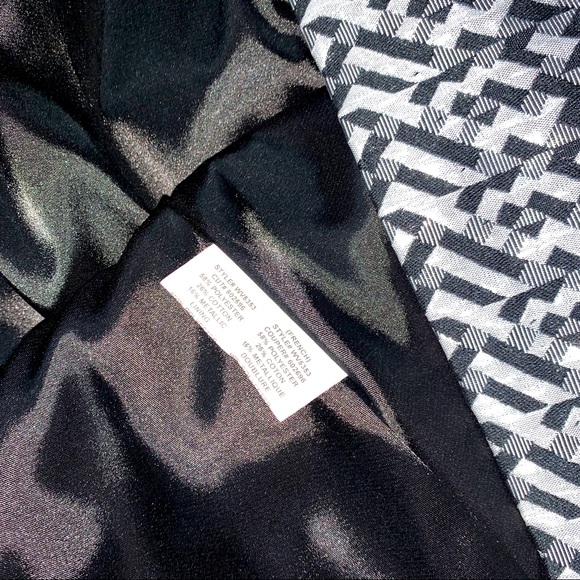 Eva Franco Size 4 Vera Dress Bow Black Silver - Picture 11 of 12